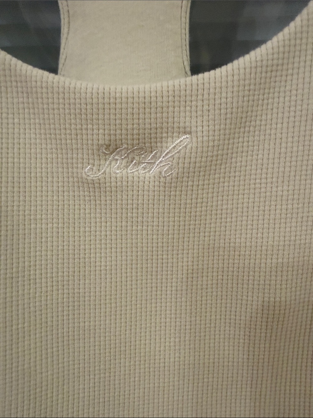 Kith Off-White Ribbed Racerback Crop Tank - Picture 2 of 4
